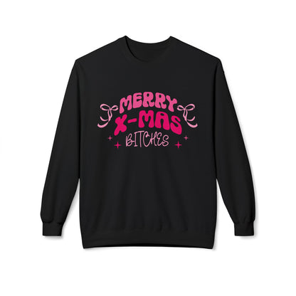 Sweatshirt | Merry X-mas bitches | rosa