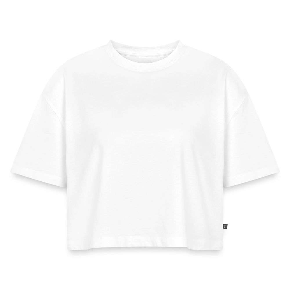 Beier on Fire - Oversized Cropped T-Shirt - white
