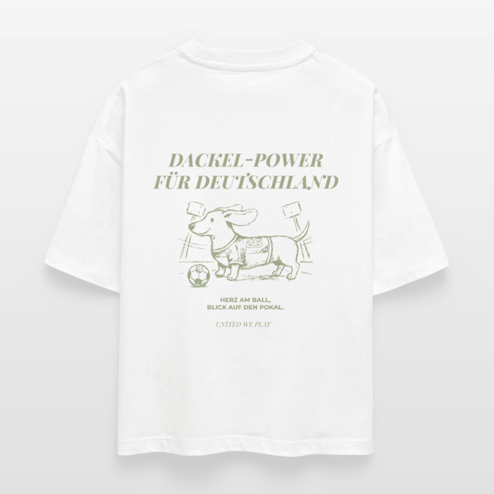 Dackel power -  Boxy T-Shirt - white
