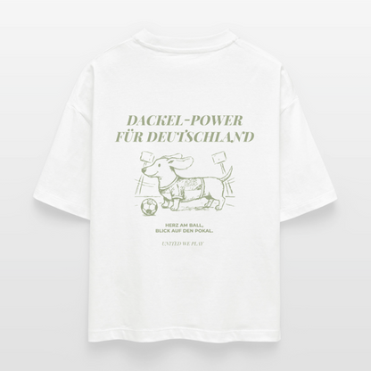 Dackel power -  Boxy T-Shirt - white