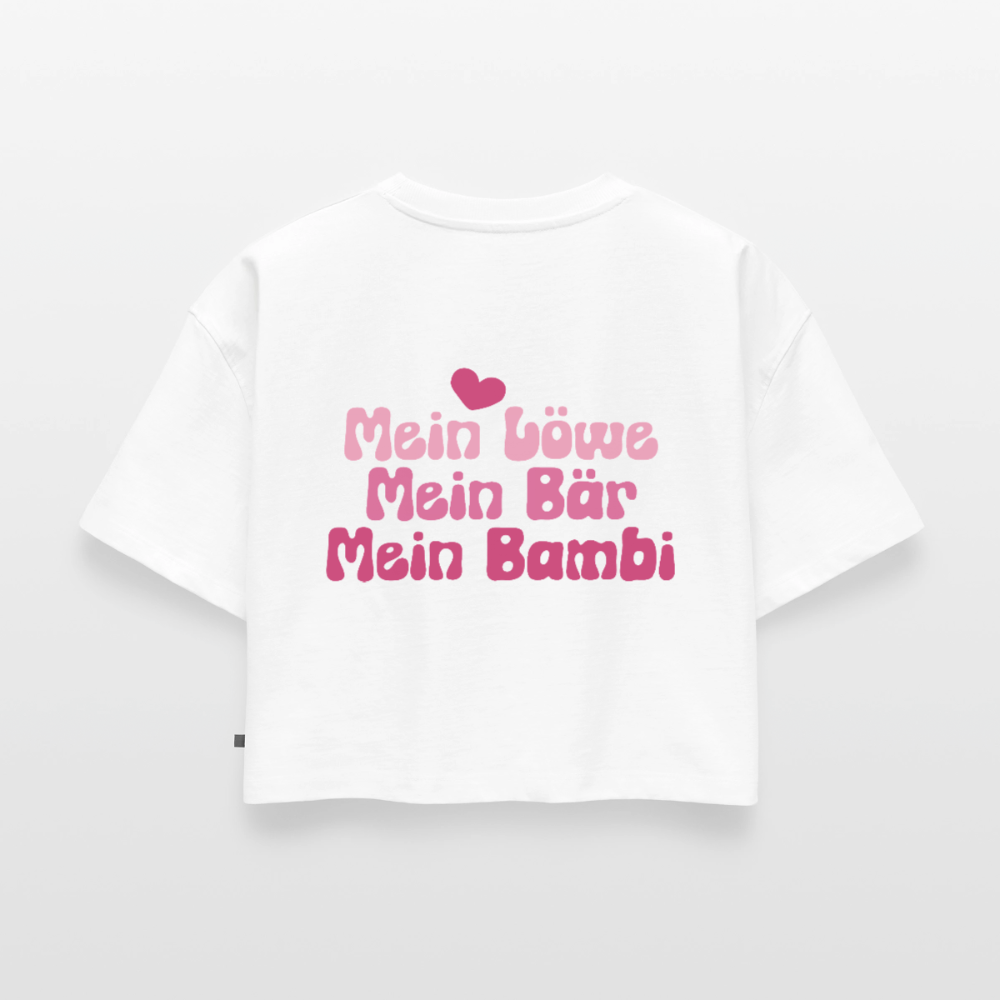 Mein Bambi - Oversized Cropped T-Shirt - white