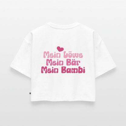 Mein Bambi - Oversized Cropped T-Shirt - white