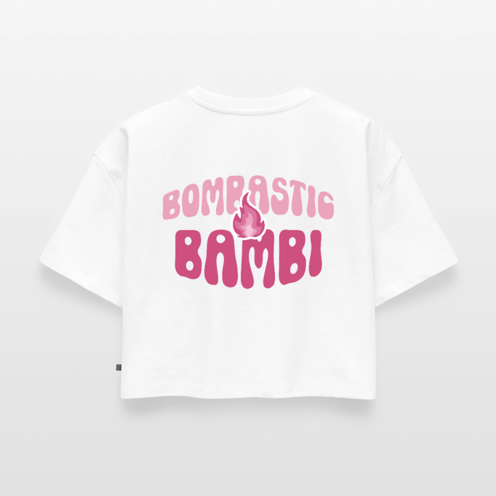 Bombastic Bambi - Oversized Cropped T-Shirt - white