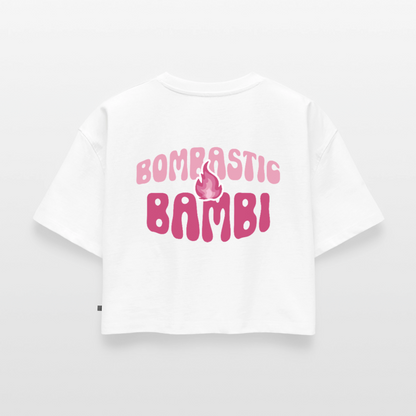Bombastic Bambi - Oversized Cropped T-Shirt - white