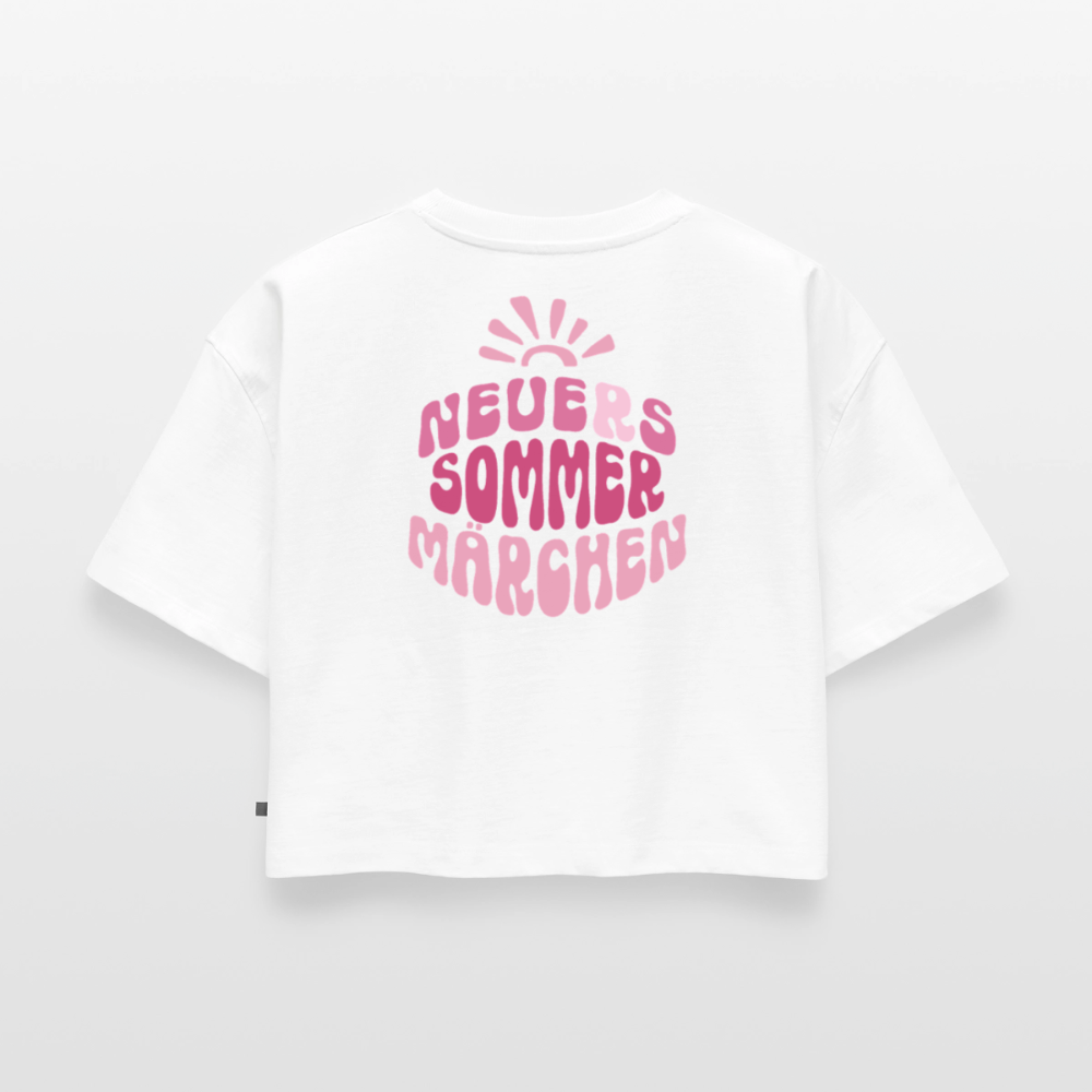Sommermärchen - Oversized Cropped T-Shirt - white