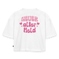 Neuer alter Held - Oversized Cropped T-Shirt - white