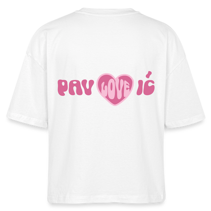 Pav Love ic - Boxy T-Shirt - white