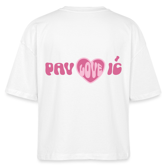 Pav Love ic - Boxy T-Shirt - white