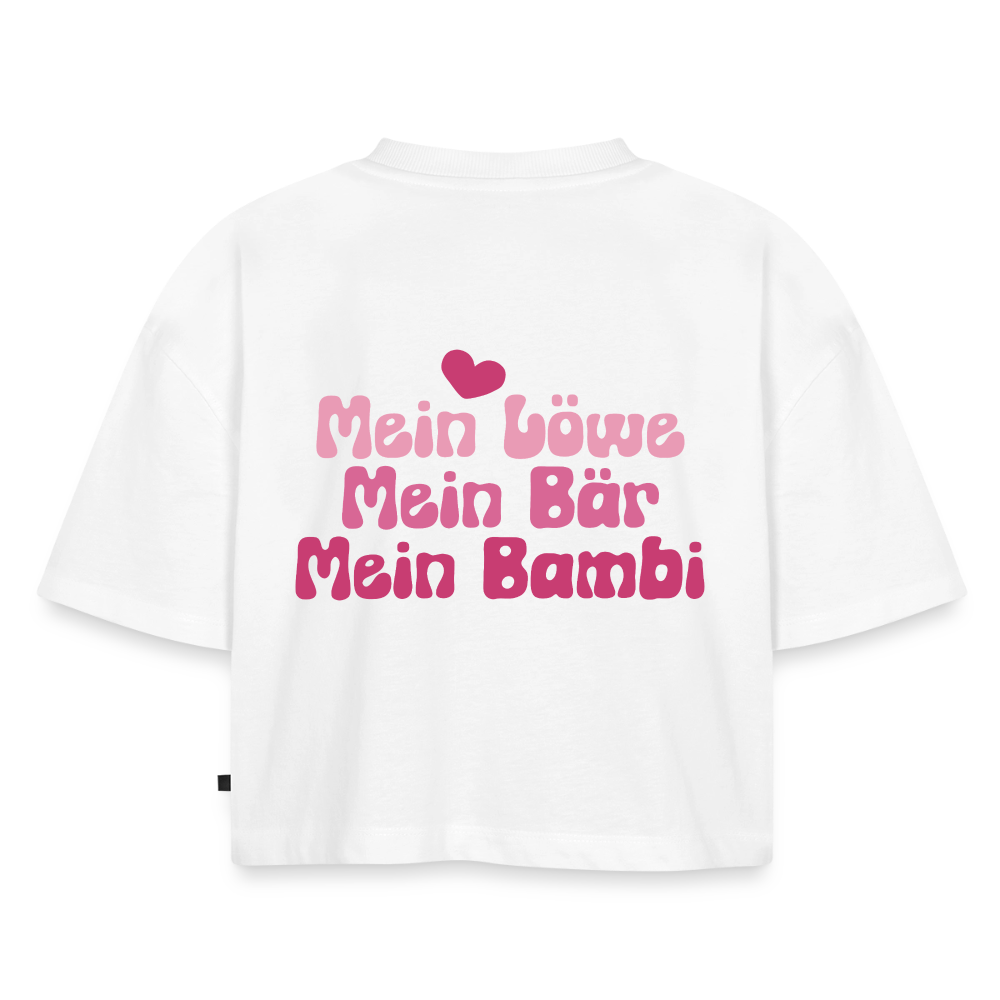 Mein Bambi - Oversized Cropped T-Shirt - white