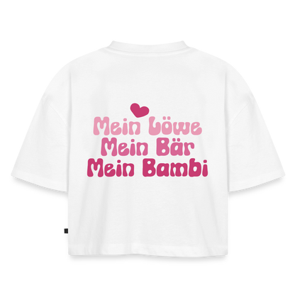 Mein Bambi - Oversized Cropped T-Shirt - white