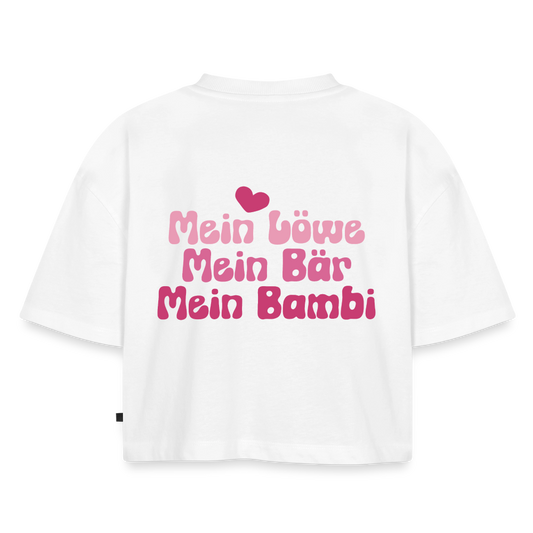 Mein Bambi - Oversized Cropped T-Shirt - white