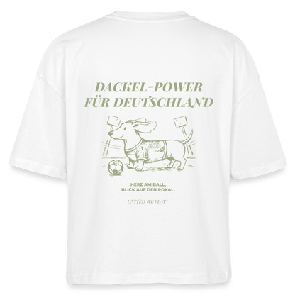 Dackel power -  Boxy T-Shirt - white