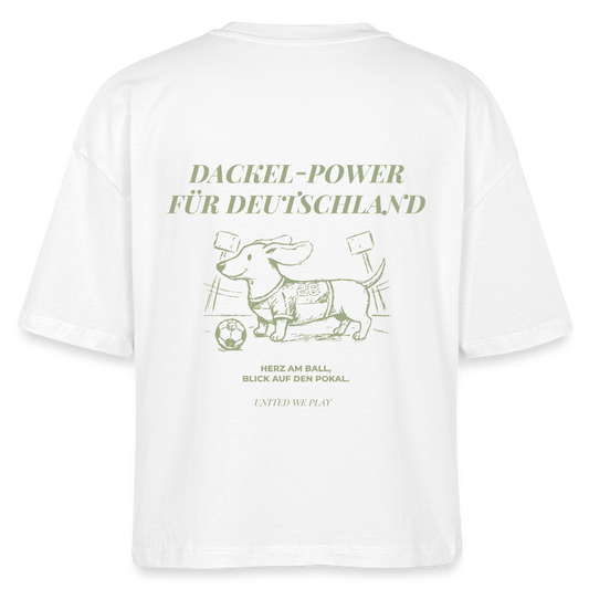 Dackel power -  Boxy T-Shirt - white