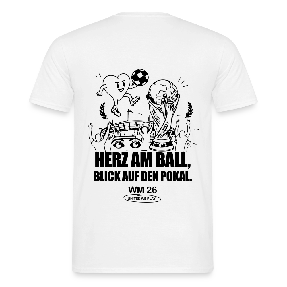 Herz am Ball - Klassik T-Shirt - white