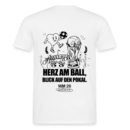 Herz am Ball - Klassik T-Shirt - white