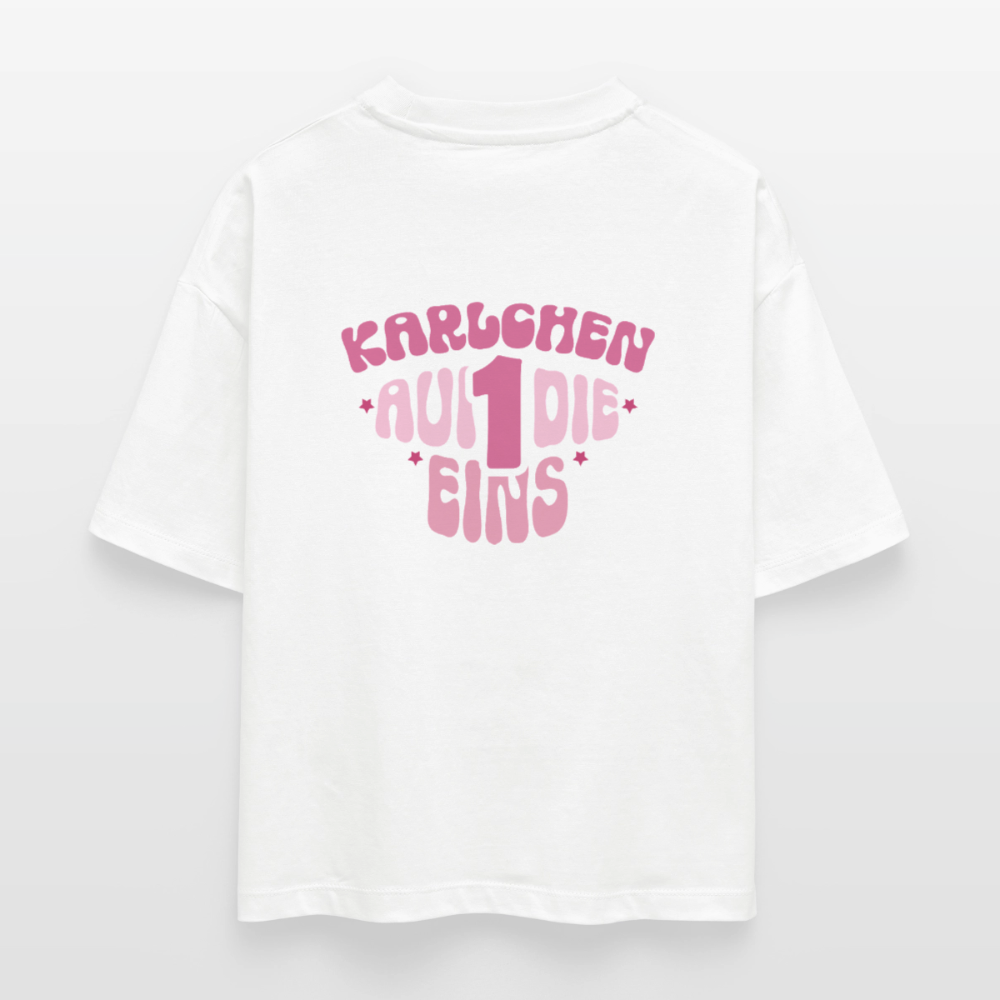 Karlchen auf die 1 -  Boxy T-Shirt - white