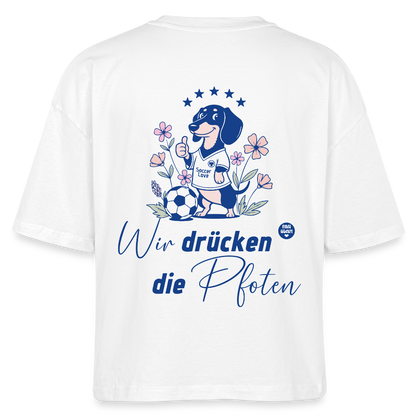 Wir drücken die Pfoten - Boxy T-Shirt - white