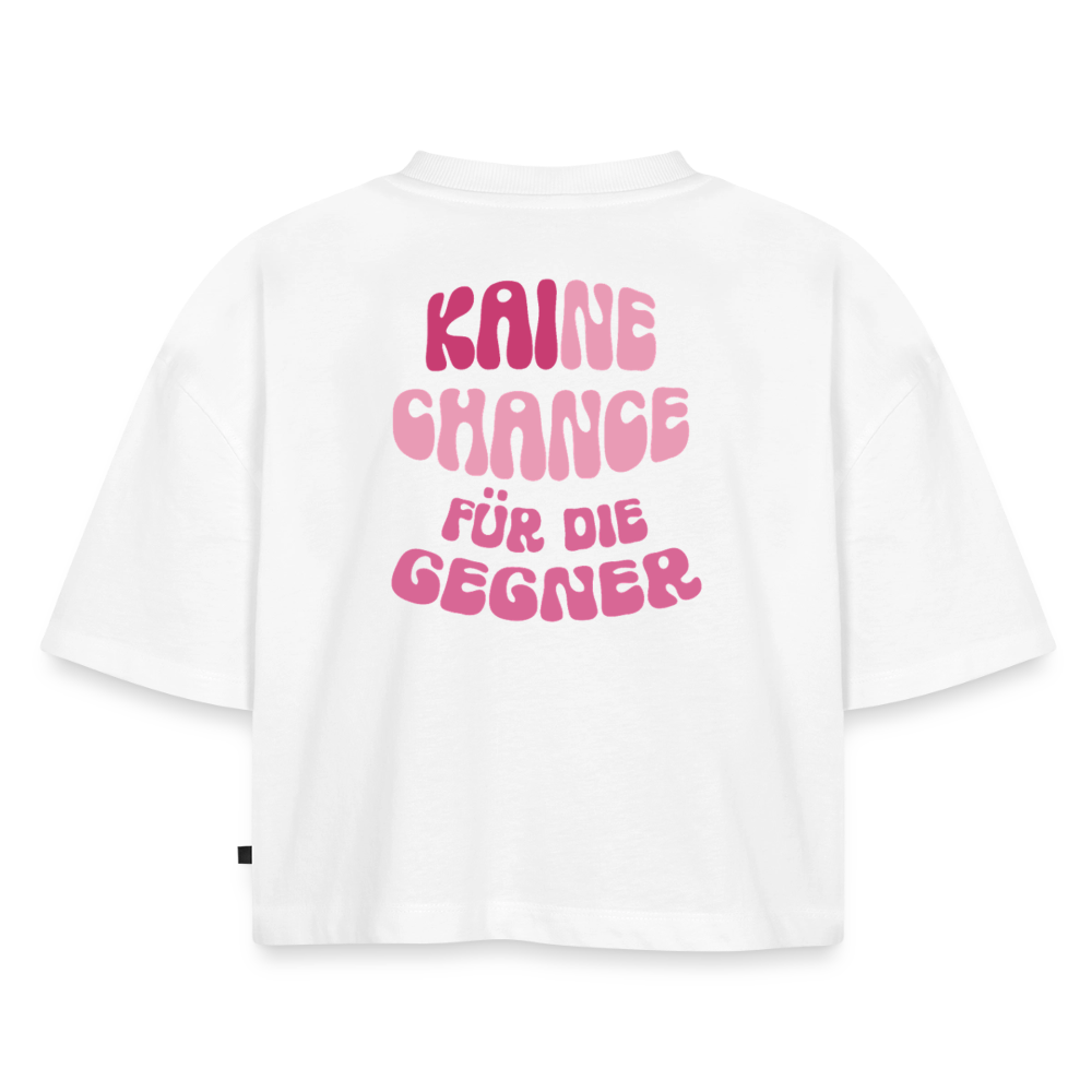 Kaine Chance - Oversized Cropped T-Shirt - white