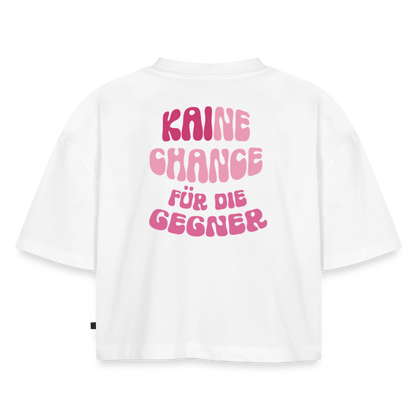 Kaine Chance - Oversized Cropped T-Shirt - white