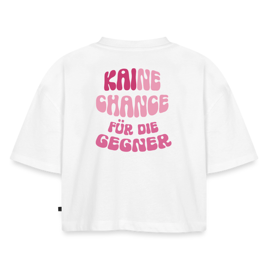 Kaine Chance - Oversized Cropped T-Shirt - white