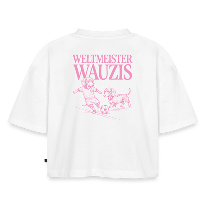 Weltmeister Wauzis -  Oversized Cropped T-Shirt - white