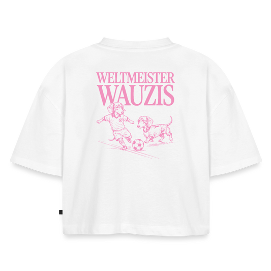 Weltmeister Wauzis -  Oversized Cropped T-Shirt - white