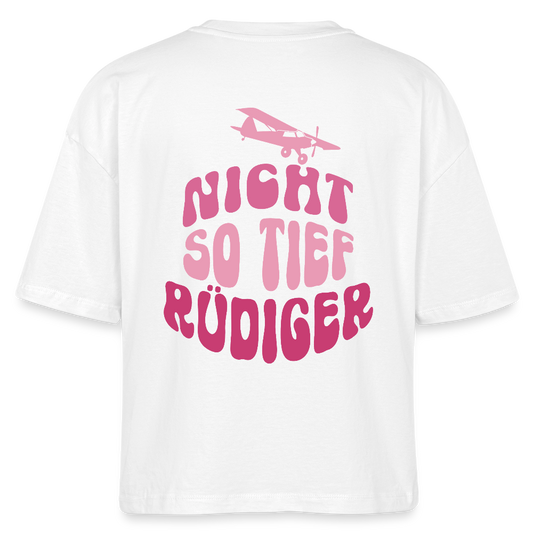 Nicht so tief - Boxy T-Shirt - white