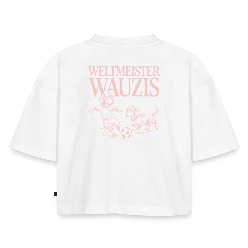 Weltmeister Wauzis - Oversized Cropped T-Shirt - white