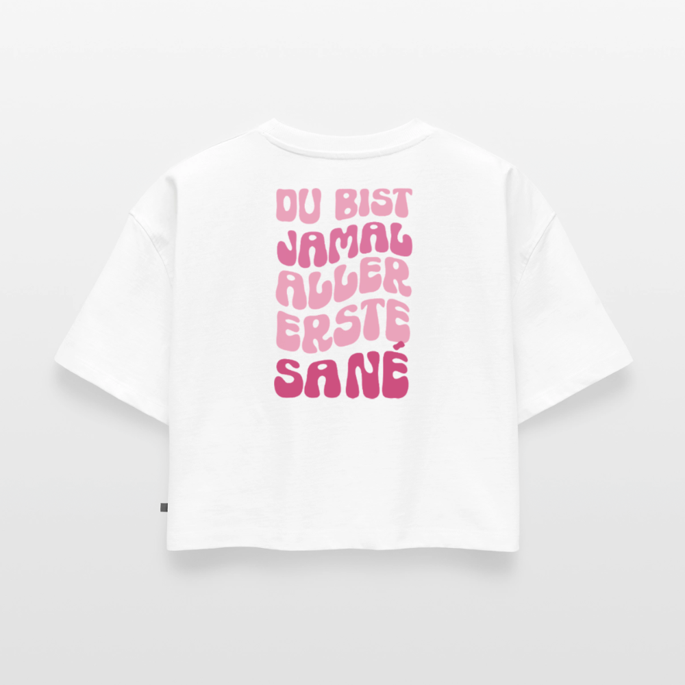 Aller erste Sané - Oversized Cropped T-Shirt - white