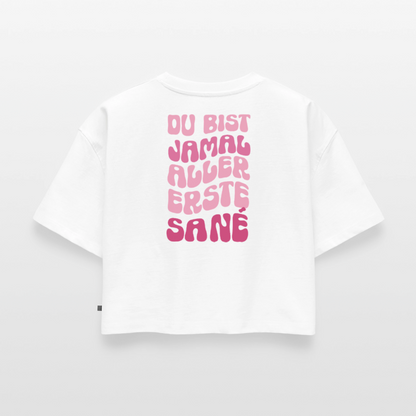 Aller erste Sané - Oversized Cropped T-Shirt - white