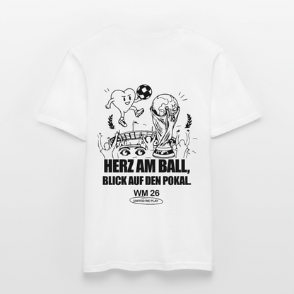 Herz am Ball - Klassik T-Shirt - white