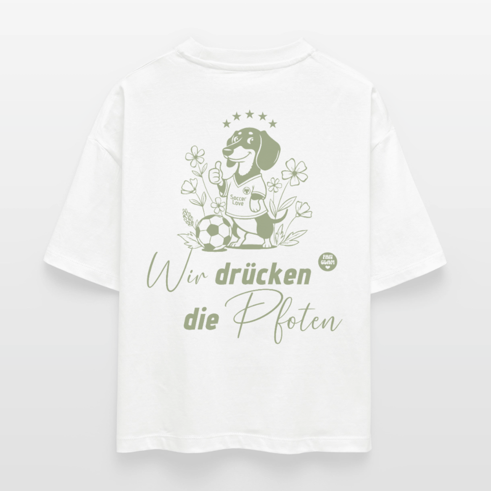 Wir drücken die Pfoten - Boxy Organic T-Shirt - white
