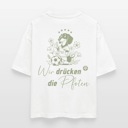 Wir drücken die Pfoten - Boxy Organic T-Shirt - white