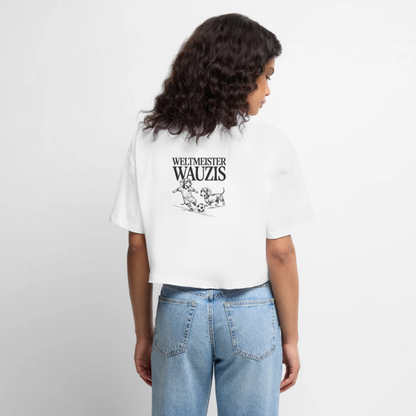 Weltmeister Wauzis -  Oversized Cropped T-Shirt - white
