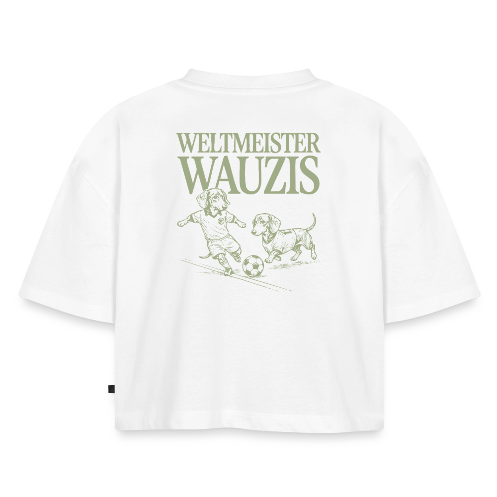 Weltmeister Wauzis - Oversized Cropped T-Shirt - white
