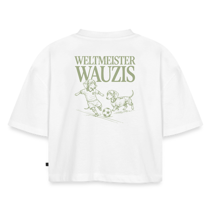 Weltmeister Wauzis - Oversized Cropped T-Shirt - white
