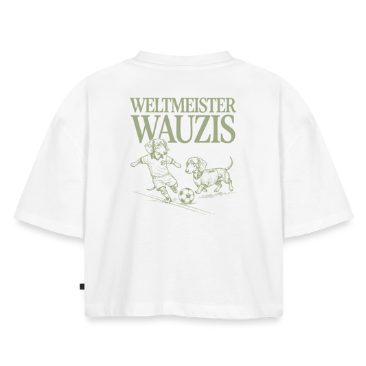 Weltmeister Wauzis - Oversized Cropped T-Shirt - white