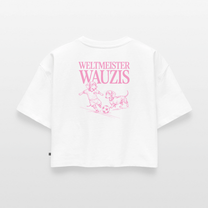 Weltmeister Wauzis -  Oversized Cropped T-Shirt - white