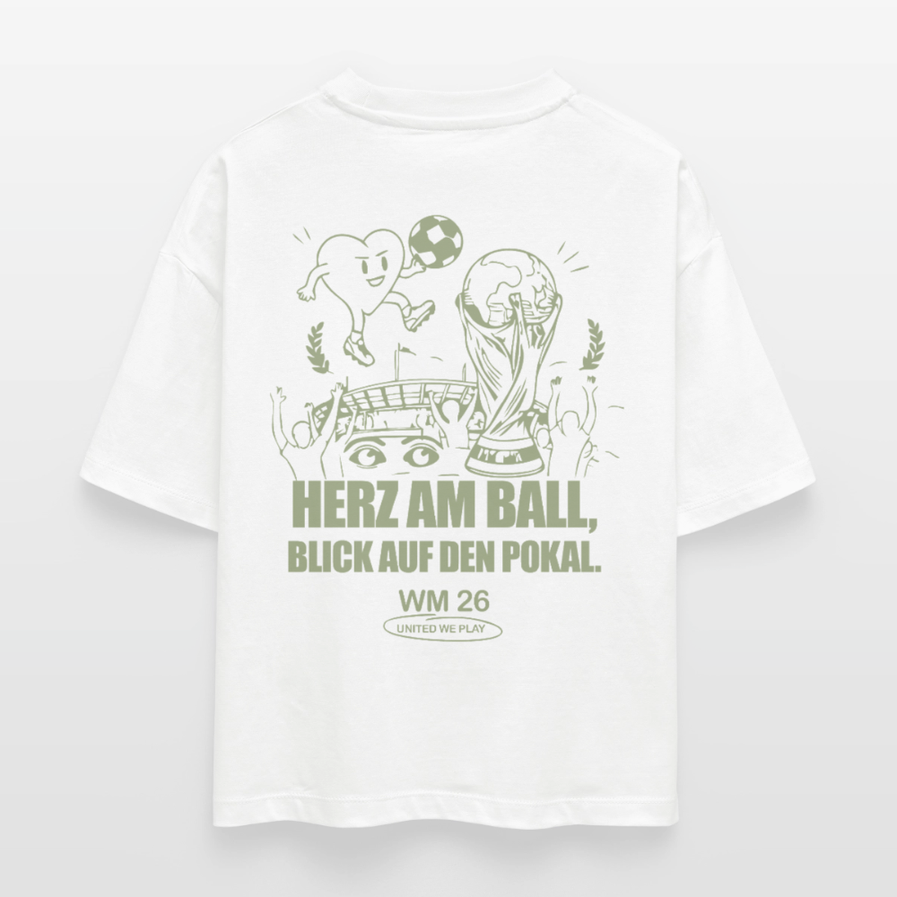 Herz am Ball - Boxy T-Shirt - white