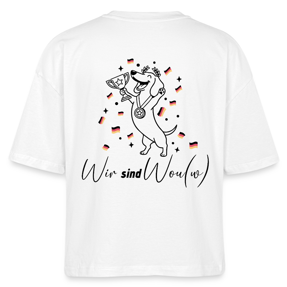 Wir sind Wou(w) - Boxy Organic T-Shirt - white