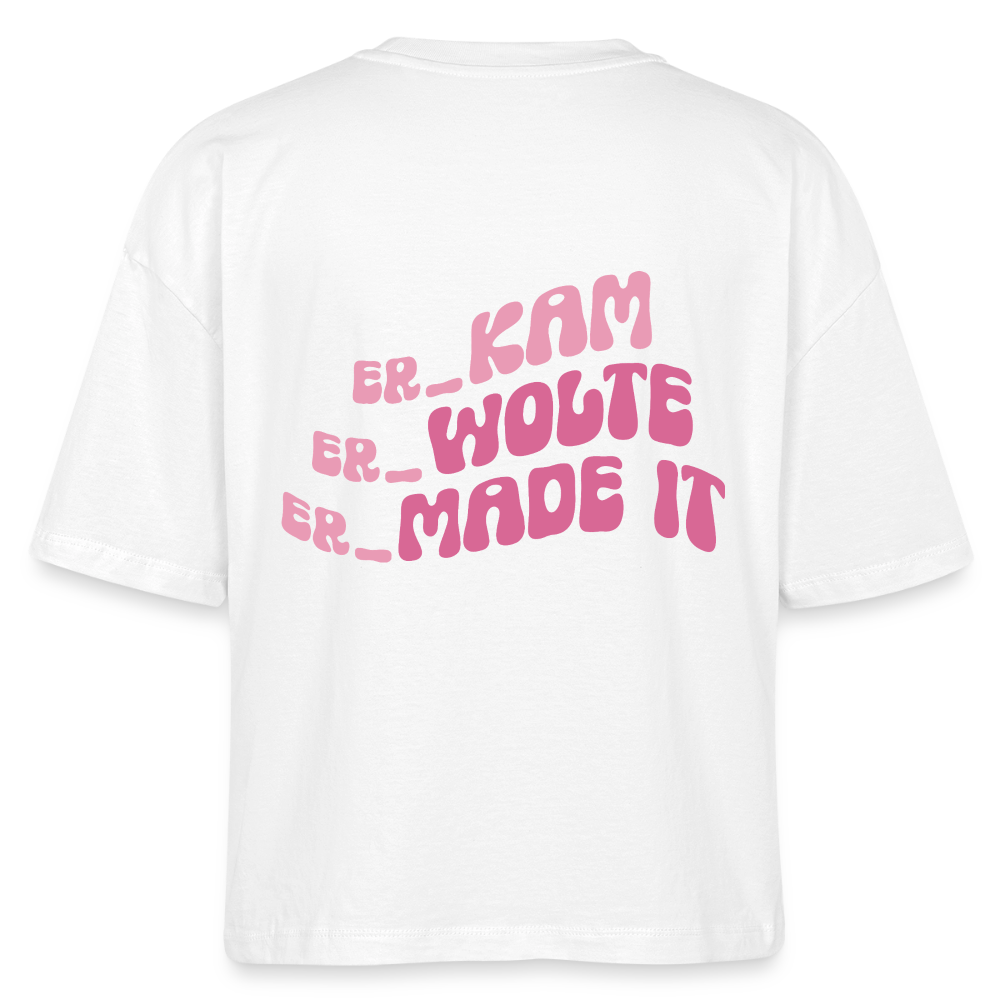 Kam/Wolte/Made it - Boxy T-Shirt - white
