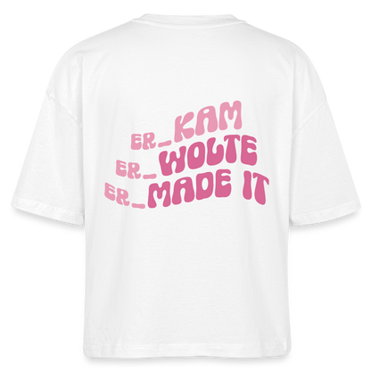 Kam/Wolte/Made it - Boxy T-Shirt - white