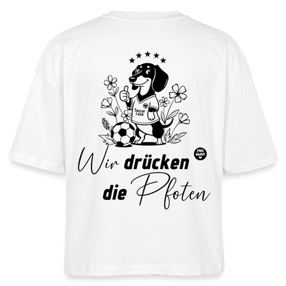 Wir drücken die Pfoten - Boxy T-Shirt - white