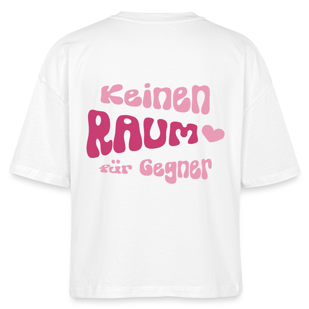Keinen Raum für Gegner - Boxy T-Shirt - white