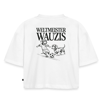 Weltmeister Wauzis -  Oversized Cropped T-Shirt - white