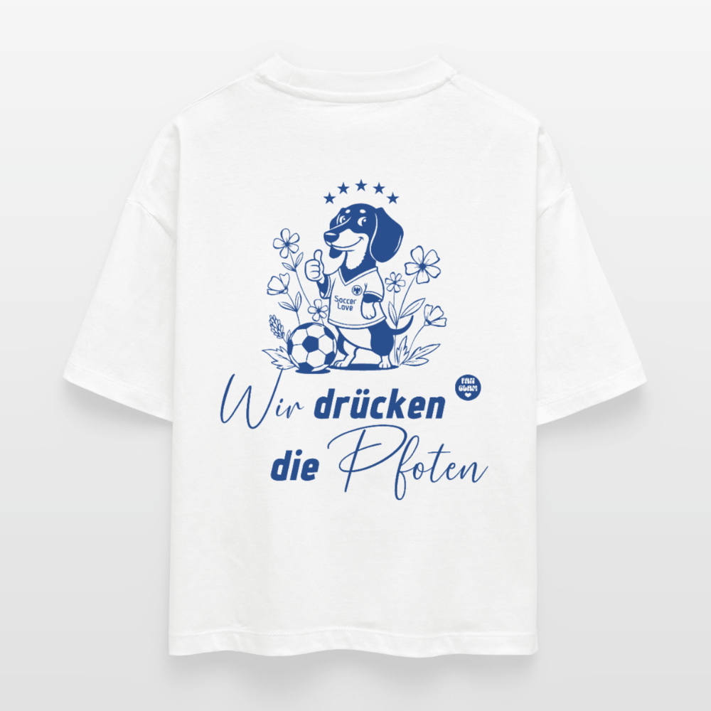 Wir drücken die Pfoten - Boxy T-Shirt - white