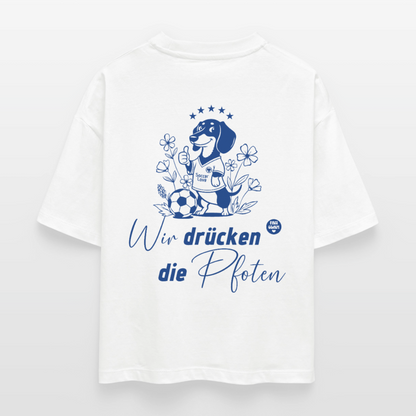 Wir drücken die Pfoten - Boxy T-Shirt - white