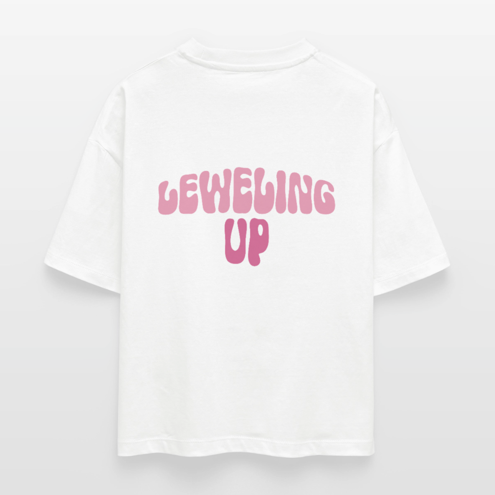 Leweling up - Boxy T-Shirt - white