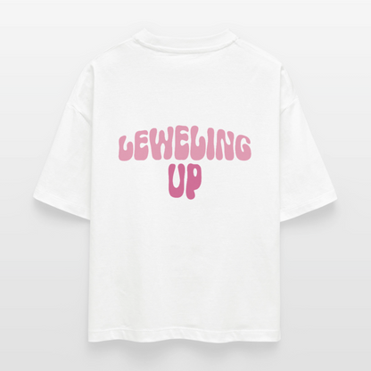 Leweling up - Boxy T-Shirt - white