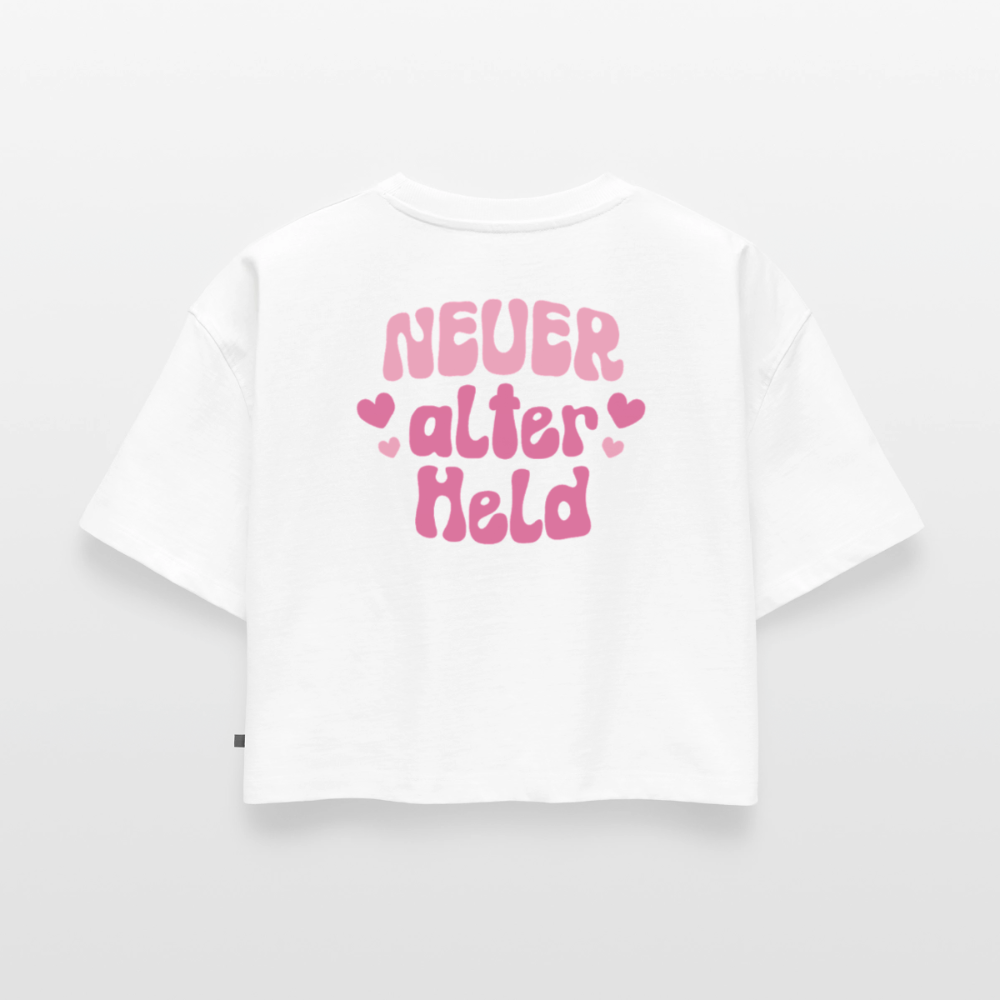Neuer alter Held - Oversized Cropped T-Shirt - white